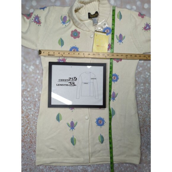 Vtg Bob Mackie Womens Small 42" Chest Oversized Knit Cardigan Sweater New - Picture 10 of 11